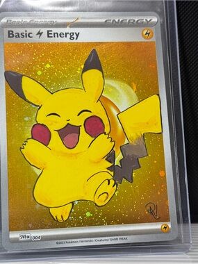Pikachu custom painted card